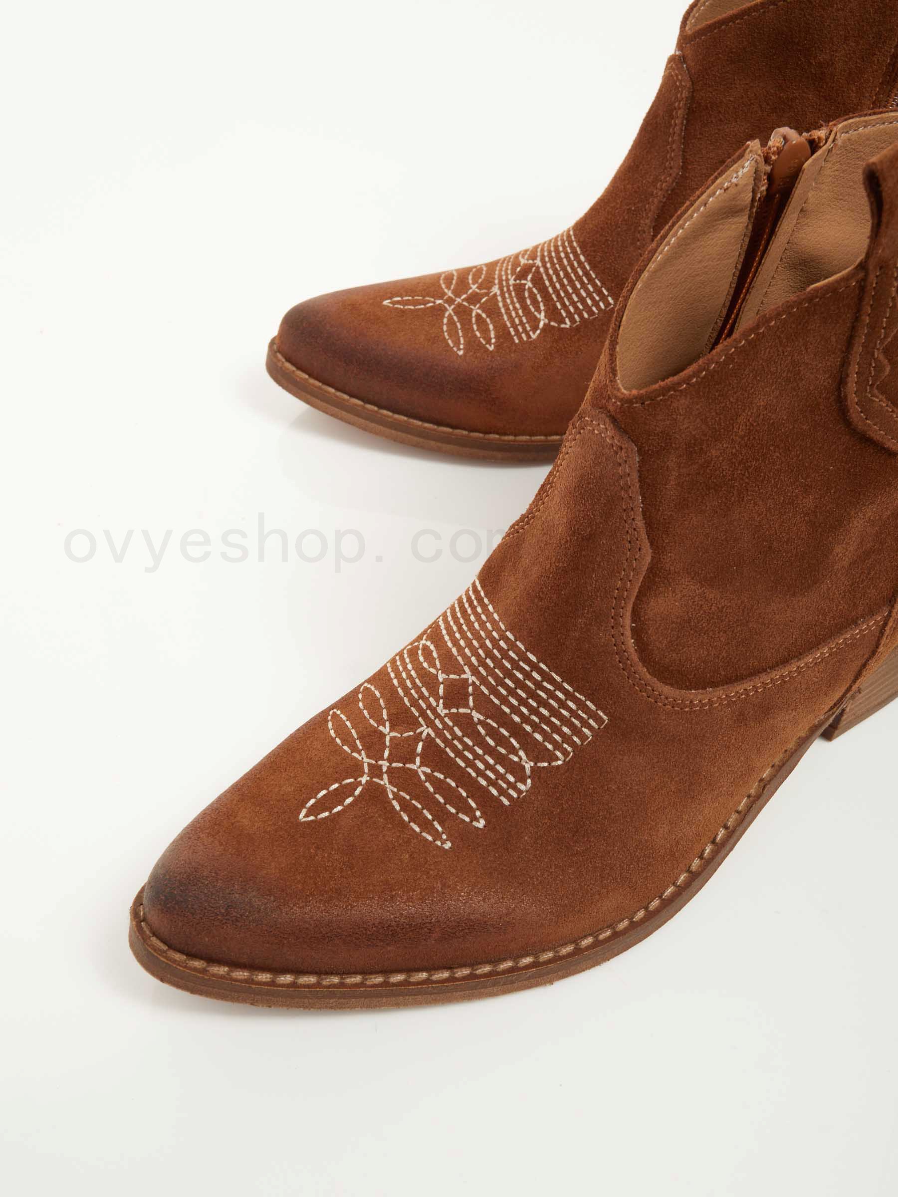 Suede Cowboy Ankle Boots F0817885-0524 Economici